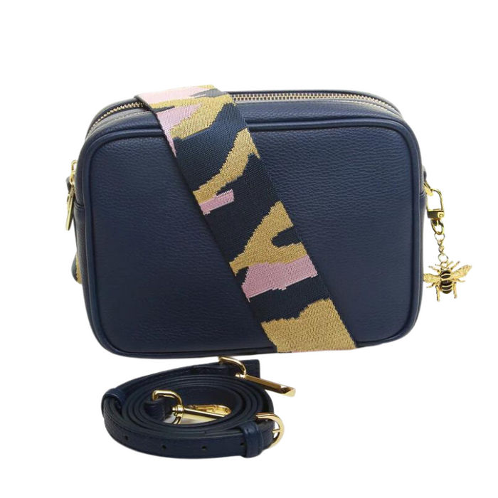 Navy Soho Double Zip Camera Bag by Alice Wheeler