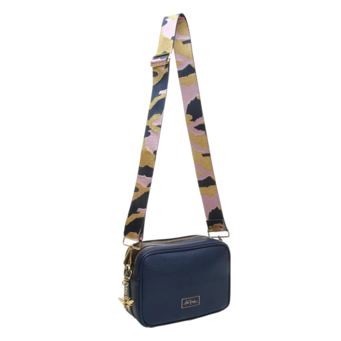 Navy Soho Double Zip Camera Bag by Alice Wheeler