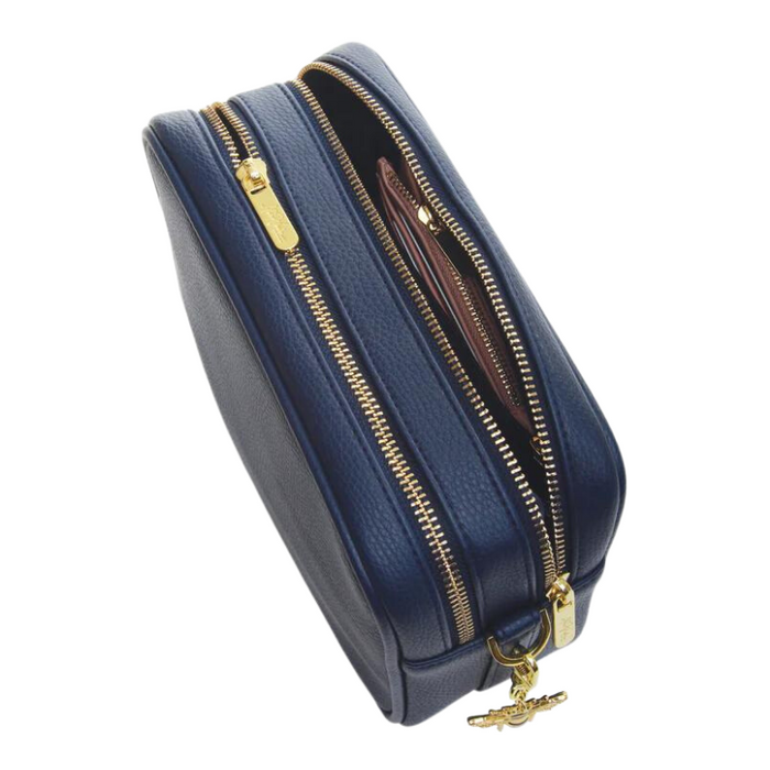 Navy Soho Double Zip Camera Bag by Alice Wheeler