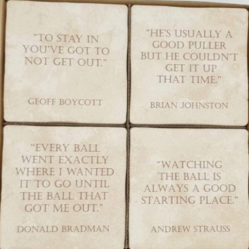 Vintage Cricket Quotes - Ceramic Coaster Set - The Olive Branch & Lovely Libby's