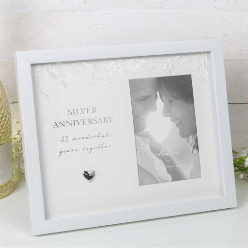 Silver Anniversary 4" x 6" Photo Frame - The Olive Branch & Lovely Libby's