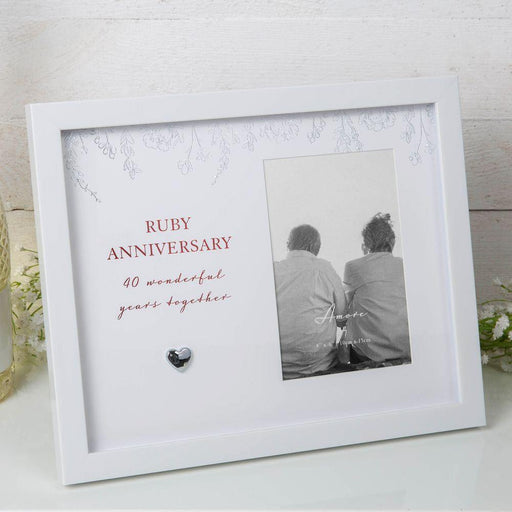Ruby Anniversary 4" x 6" Photo Frame - The Olive Branch & Lovely Libby's