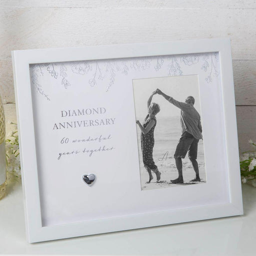 Diamond Anniversary 4" x 6" Photo Frame - The Olive Branch & Lovely Libby's