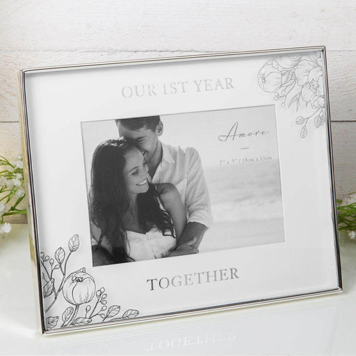 7" X 5" - Photo Frame - 1st Year Together - The Olive Branch & Lovely Libby's