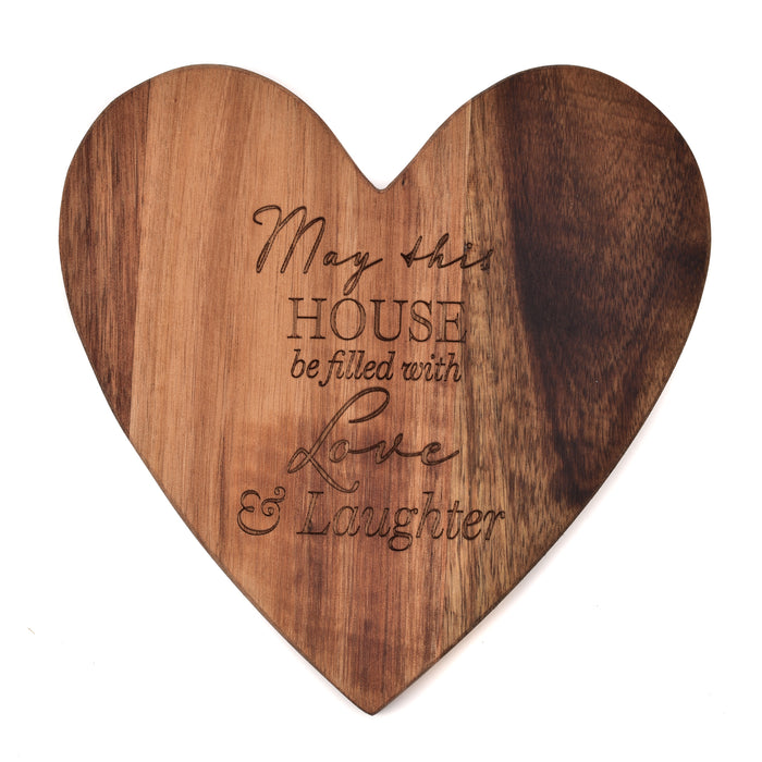 Amore Heart Board, Coasters, Cheese Knives And Spoon Set