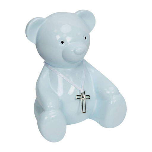 Blue Metal Teddy Bear Money Box - The Olive Branch & Lovely Libby's