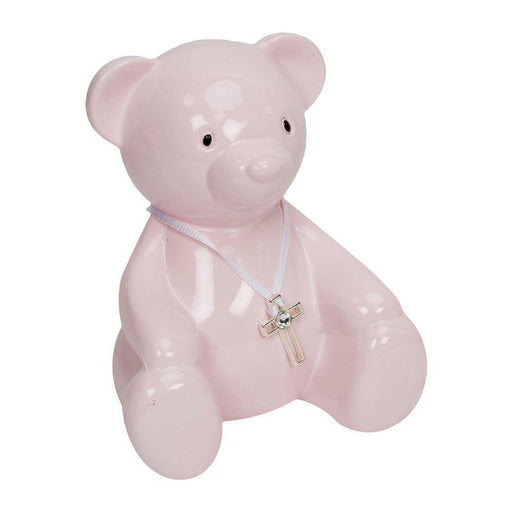Pink Metal Teddy Bear Money Box - The Olive Branch & Lovely Libby's