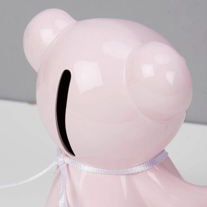 Pink Metal Teddy Bear Money Box - The Olive Branch & Lovely Libby's