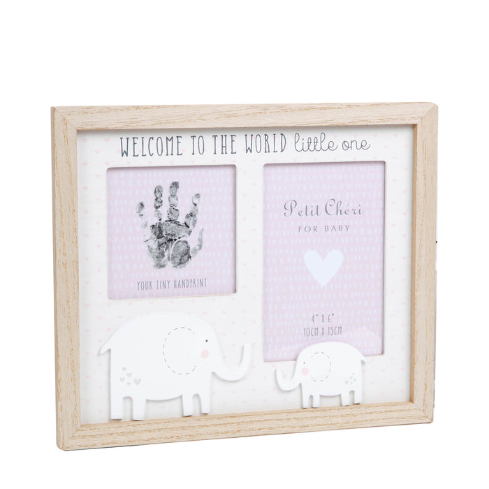 Petit Cheri - Pink Baby Hand Print - Photo Frame (incl Inkpad)