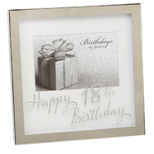 6" X 4" - Birthdays By Juliana Silverplated Box Frame - 18th - The Olive Branch & Lovely Libby's