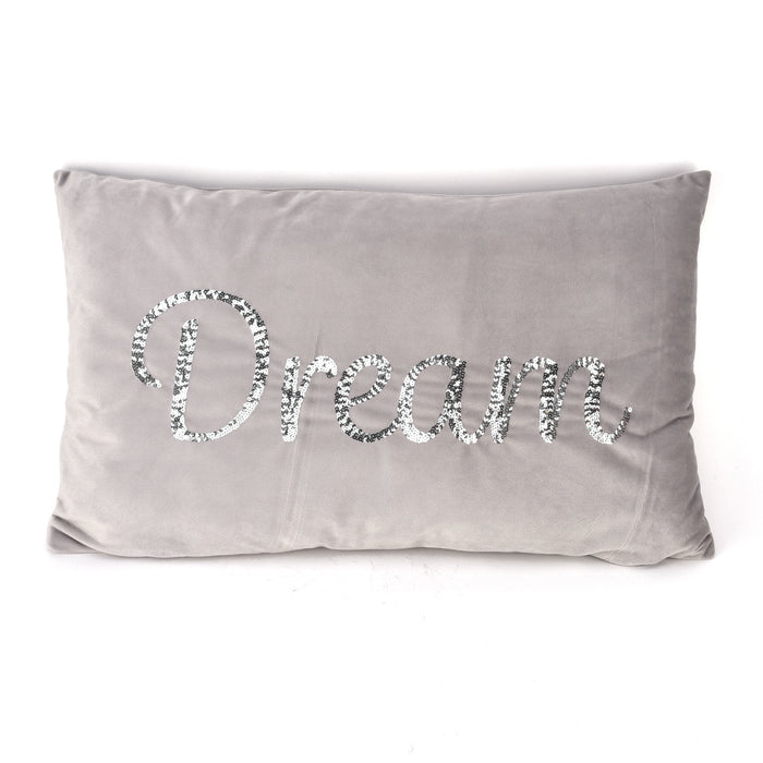 Dream Grey Velvet Pillow