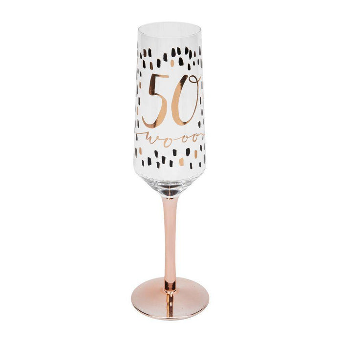 Luxe Champagne Flute - 50 Wooo - The Olive Branch & Lovely Libby's