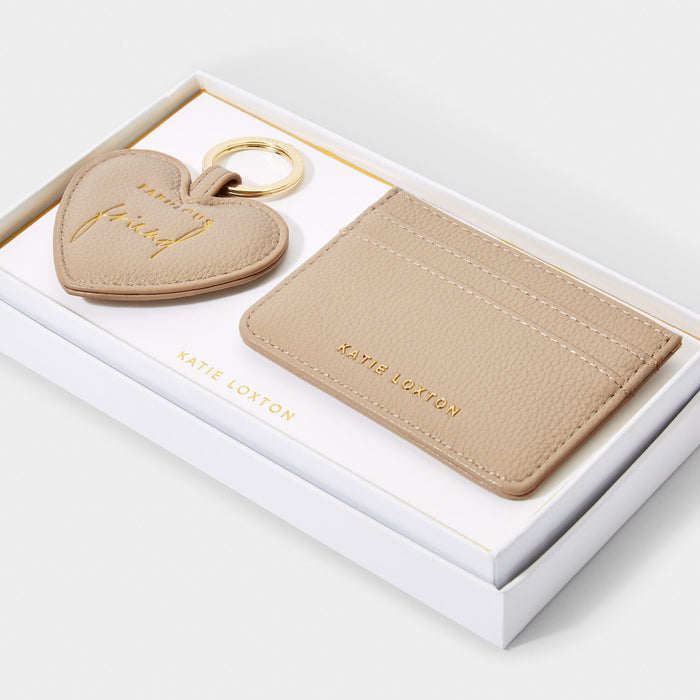 "Fabulous Friend" Heart Keyring & Card Holder Set by Katie Loxton