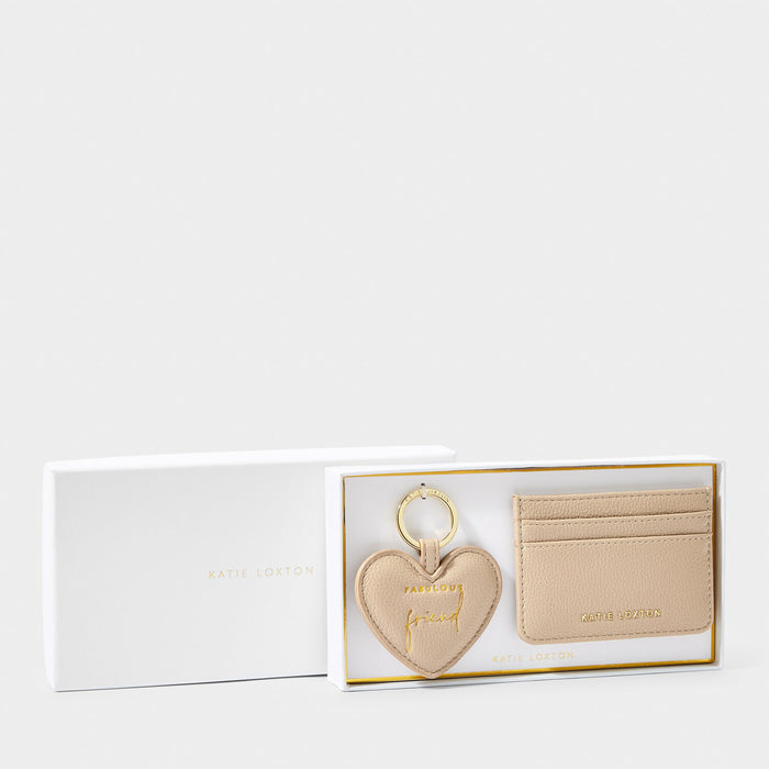 "Fabulous Friend" Heart Keyring & Card Holder Set by Katie Loxton
