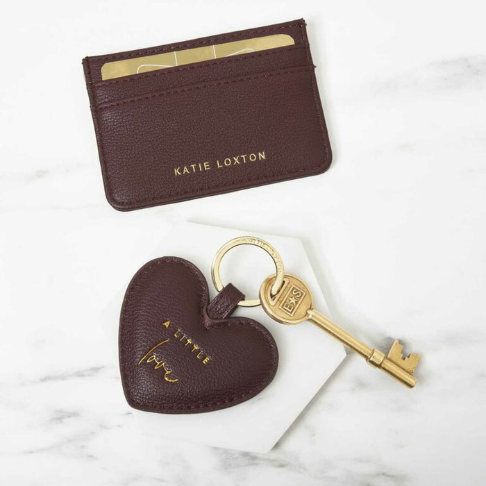 "A Little Love" Heart Keyring & Card Holder Set by Katie Loxton