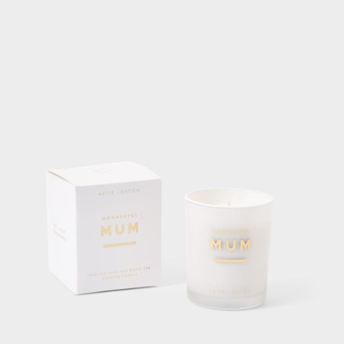 Katie Loxton - Wonderful Mum - English Pear & White Tea Scented Candle