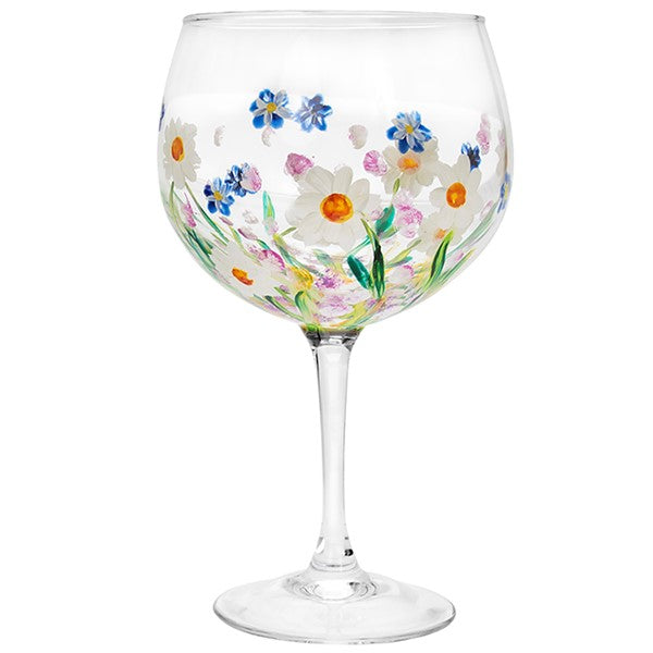 Handpainted Gin Glass by Lynsey Johnstone - Dainty Daisies