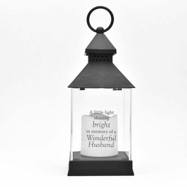 Thoughts Of You White Memorial Lantern - Husband