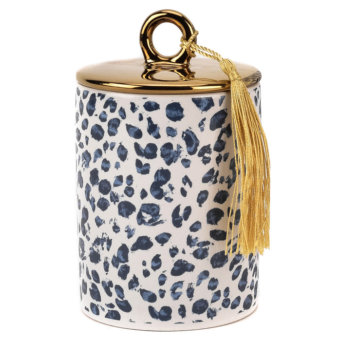 Frida Leopard Print 270G Candle - Papaya & Pink Grapefruit