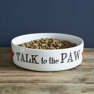 Talk To The Paw Cat And Dog Bowl - The Olive Branch & Lovely Libby's