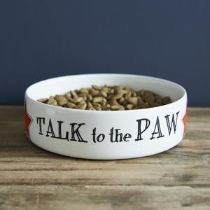 Talk To The Paw Cat And Dog Bowl - The Olive Branch & Lovely Libby's