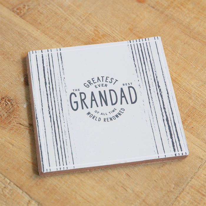 "Greatest Ever Grandad" Whisky Glass & Coaster Set