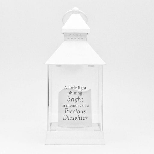 Thoughts Of You White Memorial Lantern - Daughter - The Olive Branch & Lovely Libby's