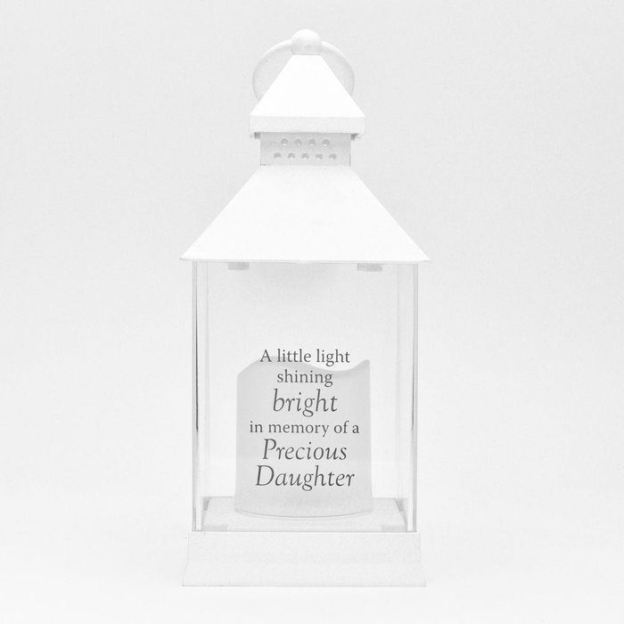 Thoughts Of You White Memorial Lantern - Daughter - The Olive Branch & Lovely Libby's