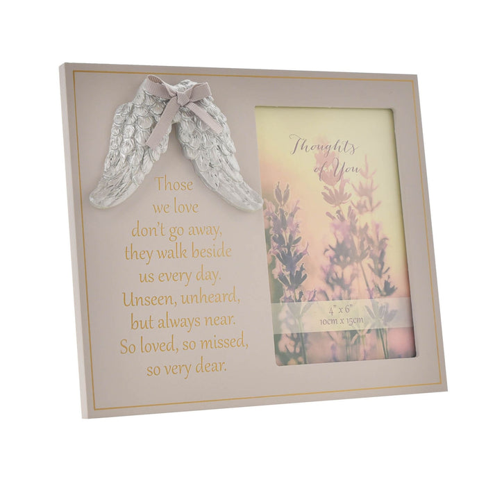 Angel Wings Photo Frame - Thoughts Of You 4" x 6"