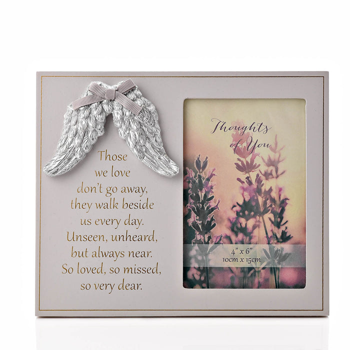 Angel Wings Photo Frame - Thoughts Of You 4" x 6"