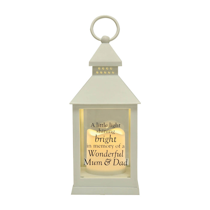 Thoughts Of You Memorial Lantern - Mum & Dad
