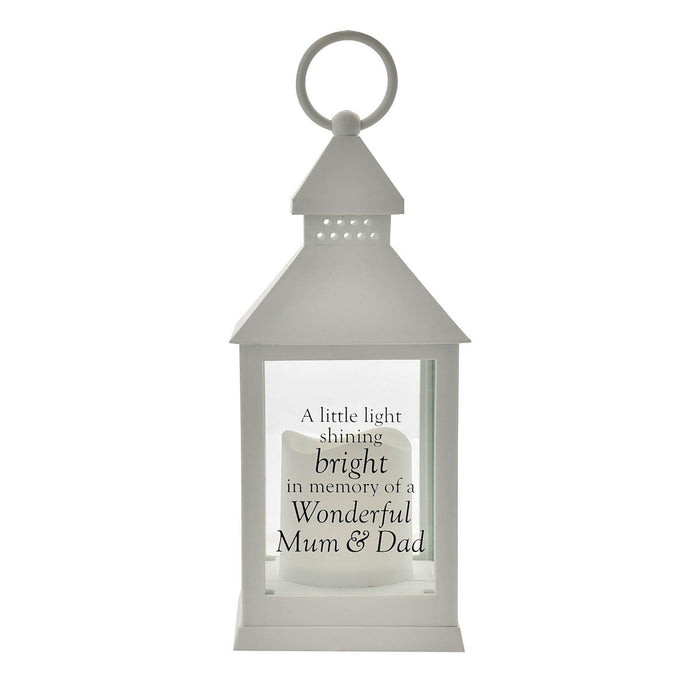 Thoughts Of You Memorial Lantern - Mum & Dad