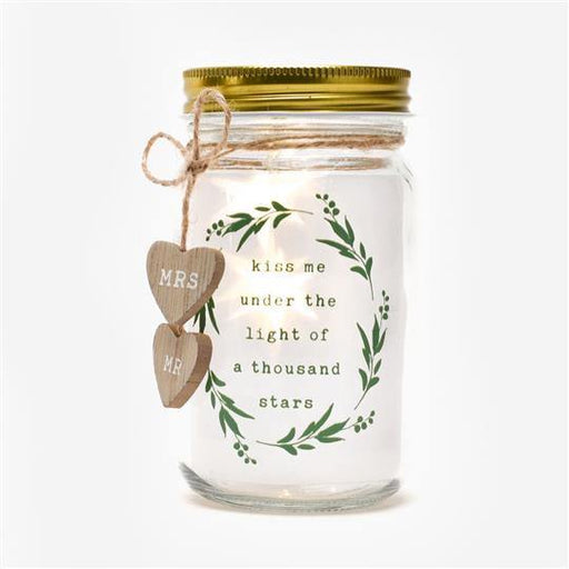 Light Up Jar - 'Kiss Me' - The Olive Branch & Lovely Libby's