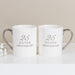 Set Of 2 Porcelain Mugs - 25th Anniversary - The Olive Branch & Lovely Libby's