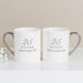 Set Of 2 Porcelain Mugs - 25th Anniversary - The Olive Branch & Lovely Libby's