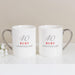Set Of 2 Porcelain Mugs - 40th Anniversary - The Olive Branch & Lovely Libby's