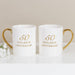 Set Of 2 Porcelain Mugs  - 50th Anniversary - The Olive Branch & Lovely Libby's